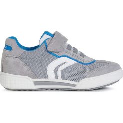 Geox - Buty. Szare trampki chłopięce Geox, bez wzorów, ze skóry, sportowe, na sznurówki. Za 309,90 zł.