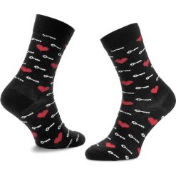 Skarpety Wysokie Unisex HAPPY SOCKS - KTM01-9000 Czarny Kolorowy. Czarne skarpetki damskie marki Happy Socks, bez wzorów, z elastanu. Za 34,90 zł.