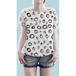 T-shirt BLACK DOTS. Czarne t-shirty damskie MINEFY Ewa Zwolinska, bez wzorów, bez kołnierzyka. Za 240,00 zł.