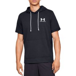 Under Armour Sportstyle Terry SS Hoody Tee 1329290-001 t-shirt męskie czarne M. Czarne t-shirty męskie Under Armour, m, bez wzorów, z bawełny, sportowe, z kapturem, krótkie. W wyprzedaży za 159,99 zł.
