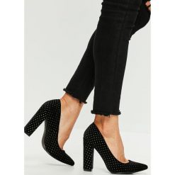 Missguided - Czółenka. Czarne buty ślubne damskie marki Missguided, z materiału, na obcasie. W wyprzedaży za 89,90 zł.