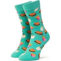Skarpety Wysokie Unisex HAPPY SOCKS - HAM01-7300 Zielony. Zielone skarpetki damskie Happy Socks, bez wzorów, z elastanu. Za 39,90 zł.