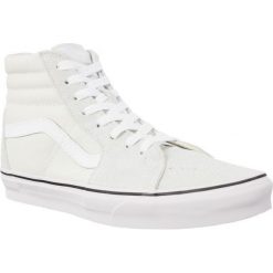 Wzorzyste Wygodne Trampki Vans SK8 HI Q6L. Szare trampki i tenisówki damskie Molly.pl, bez wzorów, z zamszu, bez zapięcia. Za 359,00 zł.