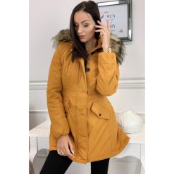 Kurtka typu parka z kapturem żółty. Żółte kurtki damskie Tagless, xl, z bawełny. Za 372,01 zł.