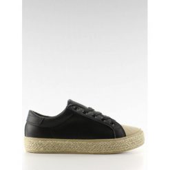 Trampki na lnianej podeszwie KAPPI. Buty sportowe damskie FunKee.pl, bez wzorów, ze skóry ekologicznej, eleganckie. Za 79,19 zł.