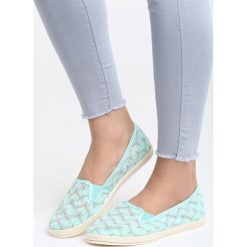 Miętowe Espadryle No Secrets. Zielone espadryle damskie Born2be, bez wzorów, bez obcasa, na płaskiej podeszwie. Za 29,99 zł.