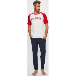 Tommy Hilfiger - Piżama. Niebieskie piżamy męskie TOMMY HILFIGER, xl, z nadrukiem, z bawełny, bez rękawów. W wyprzedaży za 239,90 zł.
