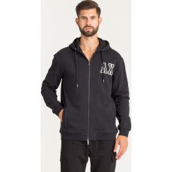 BLUZA ARMANI EXCHANGE. Czarne bluzy męskie m, z haftami, z kapturem. Za 365,40 zł.