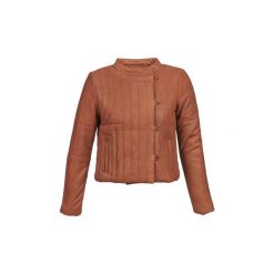 Kurtki skórzane Antik Batik YOANN. Pomarańczowe kurtki damskie Antik Batik, bez wzorów, bez kaptura. Za 2095,20 zł.