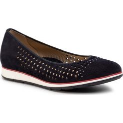 Baleriny ARA - 12-13390-08 Blau. Niebieskie baleriny damskie ara, bez wzorów, ze skóry, bez obcasa. Za 329,00 zł.