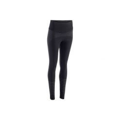 Legginsy slim Gym & Pilates 900 damskie. Czarne legginsy sportowe damskie DOMYOS, l, z bawełny, z podwyższonym stanem, na jogę i pilates. W wyprzedaży za 64,99 zł.