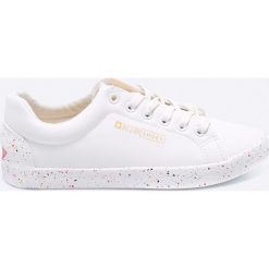 Big Star - Tenisówki. Białe trampki i tenisówki damskie BIG STAR, bez wzorów, ze skóry, na sznurówki. Za 109,90 zł.