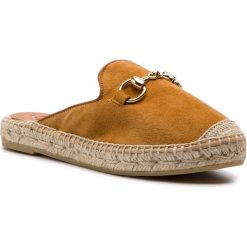 Espadryle KANNA - 19KV7009 Ante Cuero. Pomarańczowe espadryle damskie marki Kanna, z aplikacjami, ze skóry, bez obcasa. Za 279,00 zł.