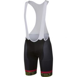 Castelli Volo Bibshort Black/Yellow Fluo L. Żółte spodenki sportowe męskie Castelli, s, bez wzorów, z lycry, sportowe, na fitness i siłownię. Za 435,00 zł.