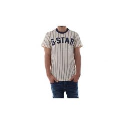 T-shirty z krótkim rękawem G-Star Raw D15106 A648 WABASH. Białe t-shirty męskie G-Star RAW, s, bez wzorów, retro, bez kołnierzyka, krótkie. Za 107,63 zł.