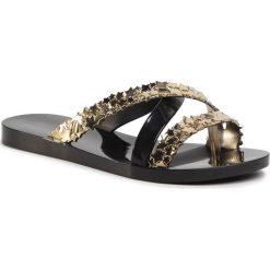 Japonki MELISSA - Bright Stars Ad 32771 Black/Gold 50919. Żółte klapki damskie Melissa, bez wzorów, z tworzywa sztucznego, bez obcasa. Za 209,00 zł.