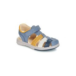 Sandały Dziecko Kickers PLATINIUM. Niebieskie sandały chłopięce Kickers, bez zapięcia. Za 216,30 zł.