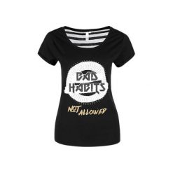 T-shirty damskie: S.Oliver T-Shirt Damski Xs Czarny