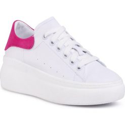 Sneakersy BALDACCINI - 13530/1 Biały Lico/Fuksja Zamsz. Białe półbuty damskie Baldaccini, ze skóry. Za 299,00 zł.