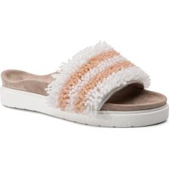 Klapki INUIKII - Slipper Pearl Band 70104-14 Powder. Pomarańczowe klapki damskie Inuikii, z aplikacjami, ze skóry, bez obcasa. W wyprzedaży za 649,00 zł.