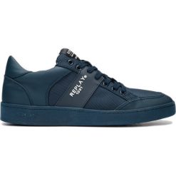 Replay Concorde Tenisówki Niebieski. Niebieskie trampki męskie Replay, bez wzorów, ze skóry, bez zapięcia. Za 498,95 zł.