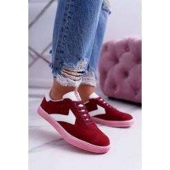 Obuwie Sportowe Damskie Big Star Czerwone DD274298. Czerwone buty sportowe damskie Tagless, bez wzorów, ze skóry ekologicznej, sportowe. Za 109,00 zł.