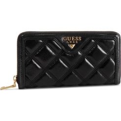 Duży Portfel Damski GUESS - SWSASH L9146 BLA. Czarne portfele damskie Guess, z aplikacjami, ze skóry. Za 519,00 zł.