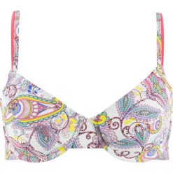 Biustonosz bikini na fiszbinach bonprix zielony z nadrukiem. Zielone stroje kąpielowe damskie marki bonprix, z nadrukiem. Za 29,99 zł.
