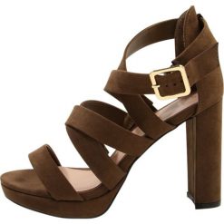 Sandały damskie: New Look Wide Fit WORTHY Sandały na obcasie dark khaki