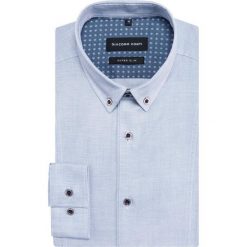 Koszula MICHELE KDWE000358. Niebieskie koszule męskie Giacomo Conti, m, bez wzorów, z bawełny, button down, z długim rękawem. Za 259,00 zł.
