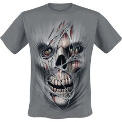 Spiral Stitched Up T-Shirt ciemnoszary. Szare koszulki męskie Spiral, l, z nadrukiem, ze skóry, z okrągłym kołnierzem. Za 74,90 zł.