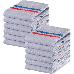 Sukienka bonprix jasnoniebiesko-czerwony w paski. Skarpetki damskie bonprix. Za 89,99 zł.