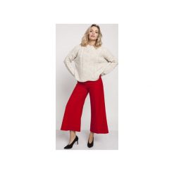 Sweter z warkoczami. Pomarańczowe swetry damskie Bird, s, bez wzorów, bez rękawów, bez kaptura. Za 258,00 zł.
