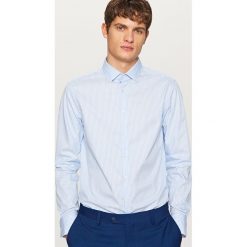 Koszule męskie: Koszula w paski slim fit – Niebieski
