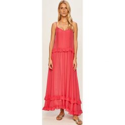 Twinset - Sukienka. Czarne sukienki damskie Twinset, s, bez wzorów, z bawełny, bez kołnierzyka, bez rękawów, maxi, rozkloszowane. Za 1349,00 zł.