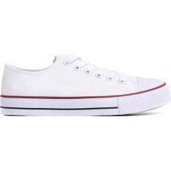 Biało-Czerwone Trampki Outwardly. Czerwone trampki męskie Born2be, bez wzorów, z gumy, na sznurówki. Za 59,99 zł.