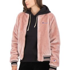 CHAMPION REVERSE WEAVE WOMENS FLEECE BOMBER JACKET > 112319-PS124. Różowe bluzy damskie Champion, s, w paski, z tkaniny, bez rękawów, bez kaptura. W wyprzedaży za 479,99 zł.