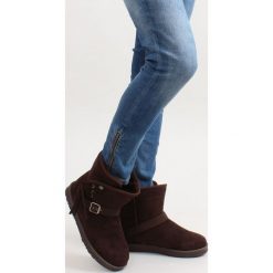 EMUSY DAMSKIE Z FRĘDZLAMI K1661504 MARRON. Śniegowce damskie obuwie damskie, na zimę, z zamszu, bez zapięcia. Za 85,75 zł.