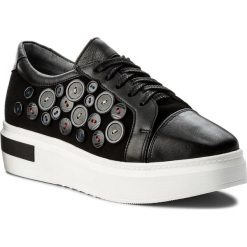 Sneakersy EVA MINGE - Coin 3Y 18MJ1372451ES 101. Czarne półbuty damskie marki Eva Minge, bez wzorów, ze skóry, bez obcasa, na obcasie, bez zapięcia. W wyprzedaży za 229,00 zł.