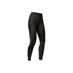 Legginsy slim Gym & Pilates FIT+ 500 damskie. Brązowe legginsy sportowe damskie marki DOMYOS, l, z bawełny. W wyprzedaży za 44,99 zł.