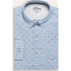 S. Oliver - Koszula. Różowe koszule męskie S.Oliver, s, bez wzorów, z elastanu, casualowe, button down, z długim rękawem. W wyprzedaży za 189,90 zł.