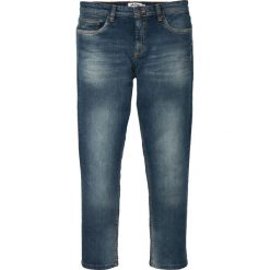 Dżinsy ze stretchem Regular Fit Tapered bonprix dirty denim. Niebieskie jeansy męskie bonprix, m, bez wzorów. Za 109,99 zł.