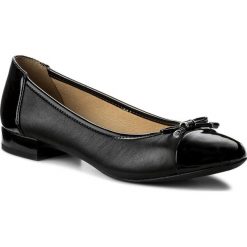 Baleriny GEOX - D Wistrey F D724GF 08502 C9999 Black. Czarne baleriny damskie marki Geox, ze skóry ekologicznej, na płaskiej podeszwie. W wyprzedaży za 279,00 zł.