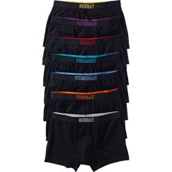 Bokserki (7 par) bonprix czarny. Czarne bokserki męskie bonprix, bez wzorów. Za 97,93 zł.