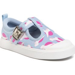 Tenisówki CLARKS - City Dance T 261491326 Light Blue. Niebieskie trampki dziewczęce Clarks, bez wzorów, z gumy, bez zapięcia. Za 119,00 zł.