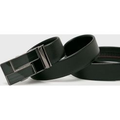 VIP COLLECTION - Pasek skórzany. Czarne paski męskie marki VIP COLLECTION, w paski, ze skóry. W wyprzedaży za 79,90 zł.