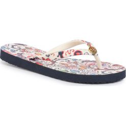 Japonki TORY BURCH - Printed Thin Flip Flop 60420 Ivory Grassland Paisley 973. Białe klapki damskie Tory Burch, bez wzorów, z tworzywa sztucznego, bez obcasa. W wyprzedaży za 209,00 zł.