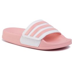 Klapki adidas - adilette Shower Adjk EG1898 Glopnk/Glopnk/Ftwwht. Różowe sandały dziewczęce Adidas, z materiału. Za 99,00 zł.