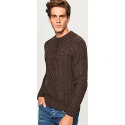 Sweter - Bordowy. Czerwone swetry klasyczne męskie marki Reserved, l. Za 99,99 zł.