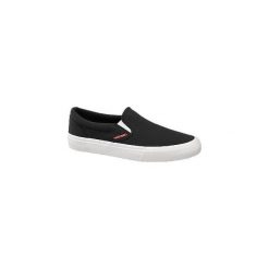 Czarne wsuwane tenisówki męskie Jack + Jones. Czarne trampki męskie bez wzorów, z gumy, sportowe, bez zapięcia. Za 139,90 zł.